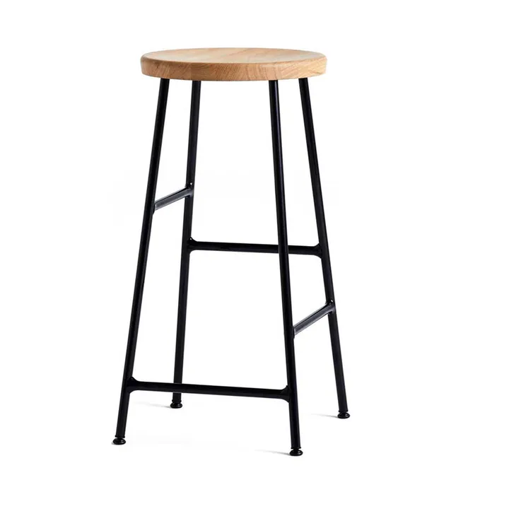 Taboret barowy okrągły Cornet 65 cm - Oiled oak-soft black - HAY