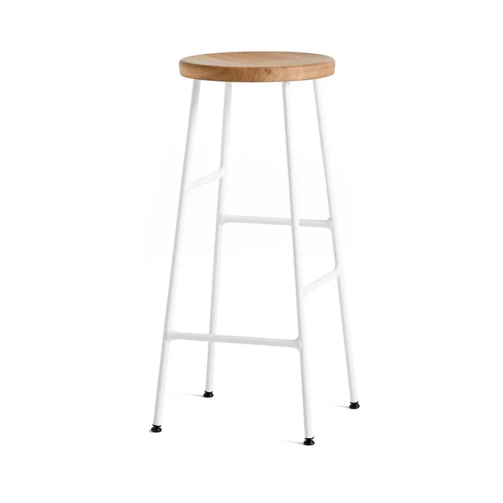 Taboret barowy okrągły Cornet 75 cm - Oiled oak-cream white - HAY