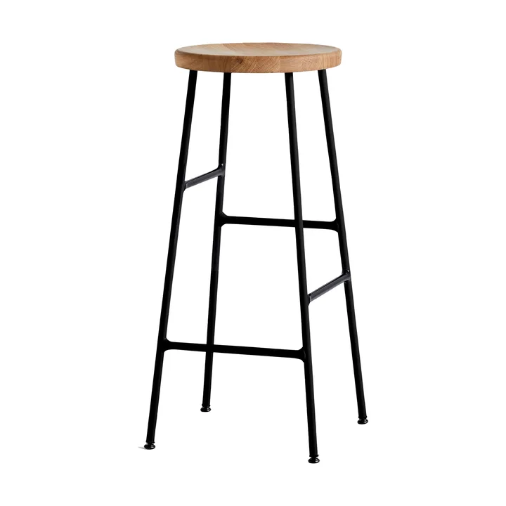Taboret barowy okrągły Cornet 75 cm - Oiled oak-soft black - HAY