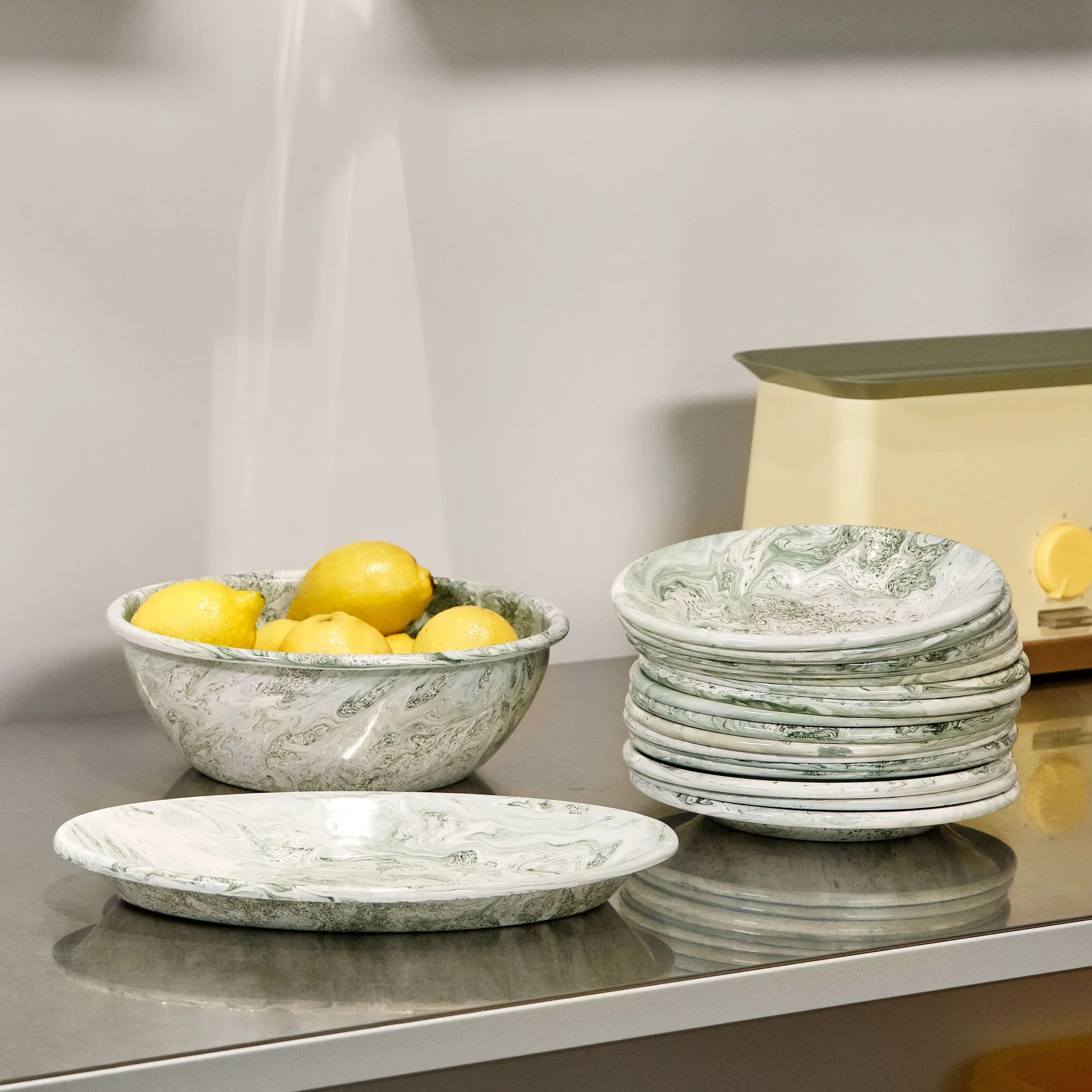 Talerz owalny Soft Ice 21,5x31,5 cm, Green HAY