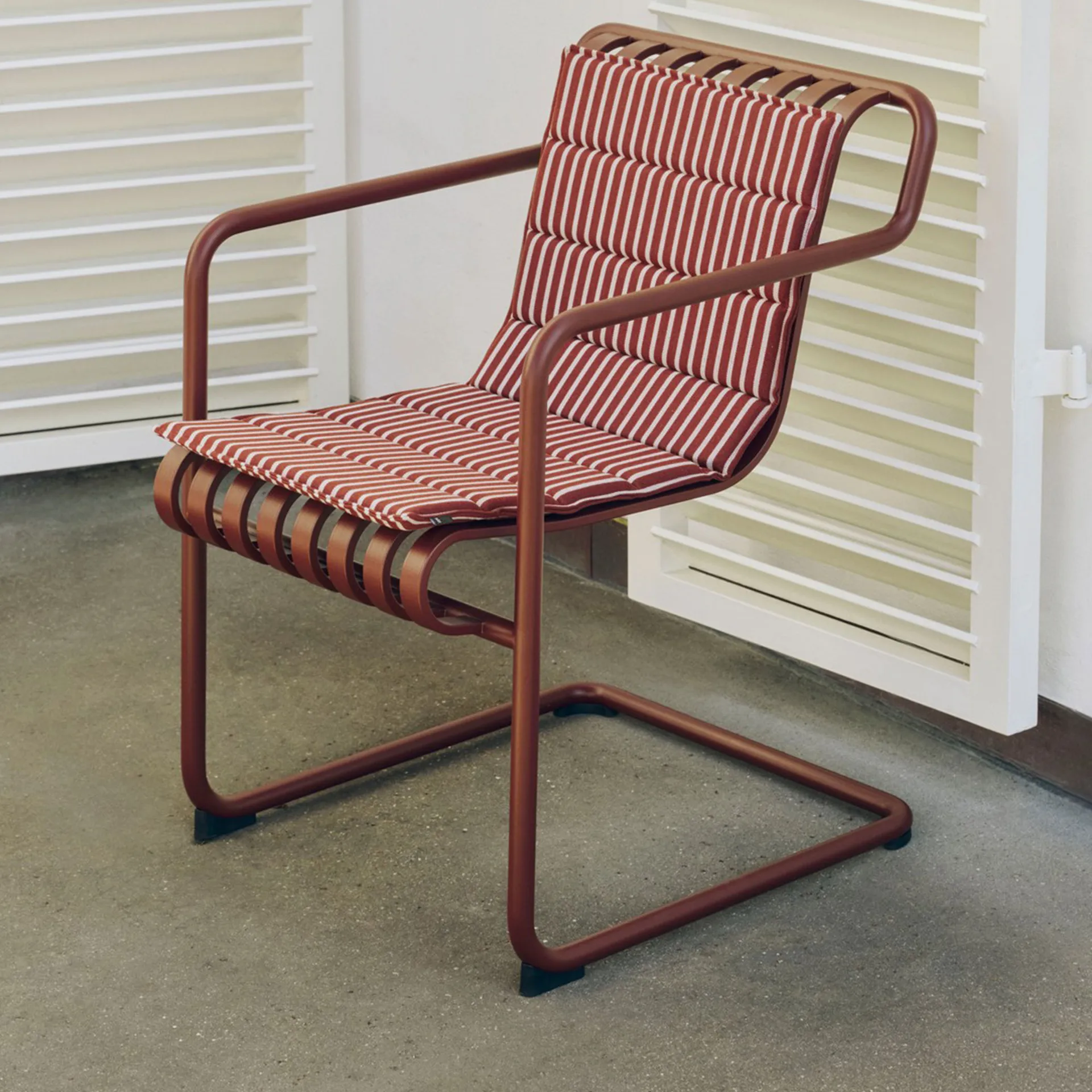 Terrazza Folding poduszka na siedzisko, Terracotta bold stripe, 82x40 cm HAY