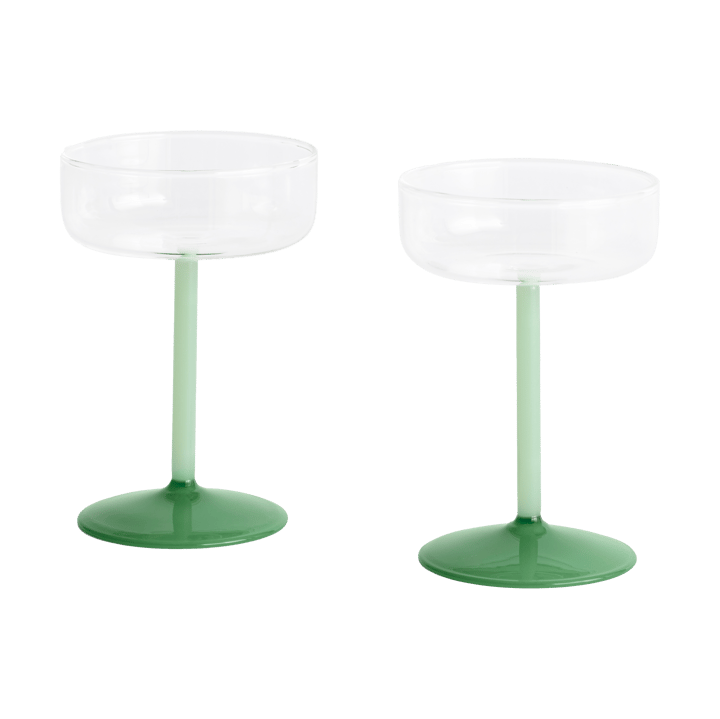 Tint szkło coupe 200 ml 2 szt - Clear-jade light green-jade dark green - HAY