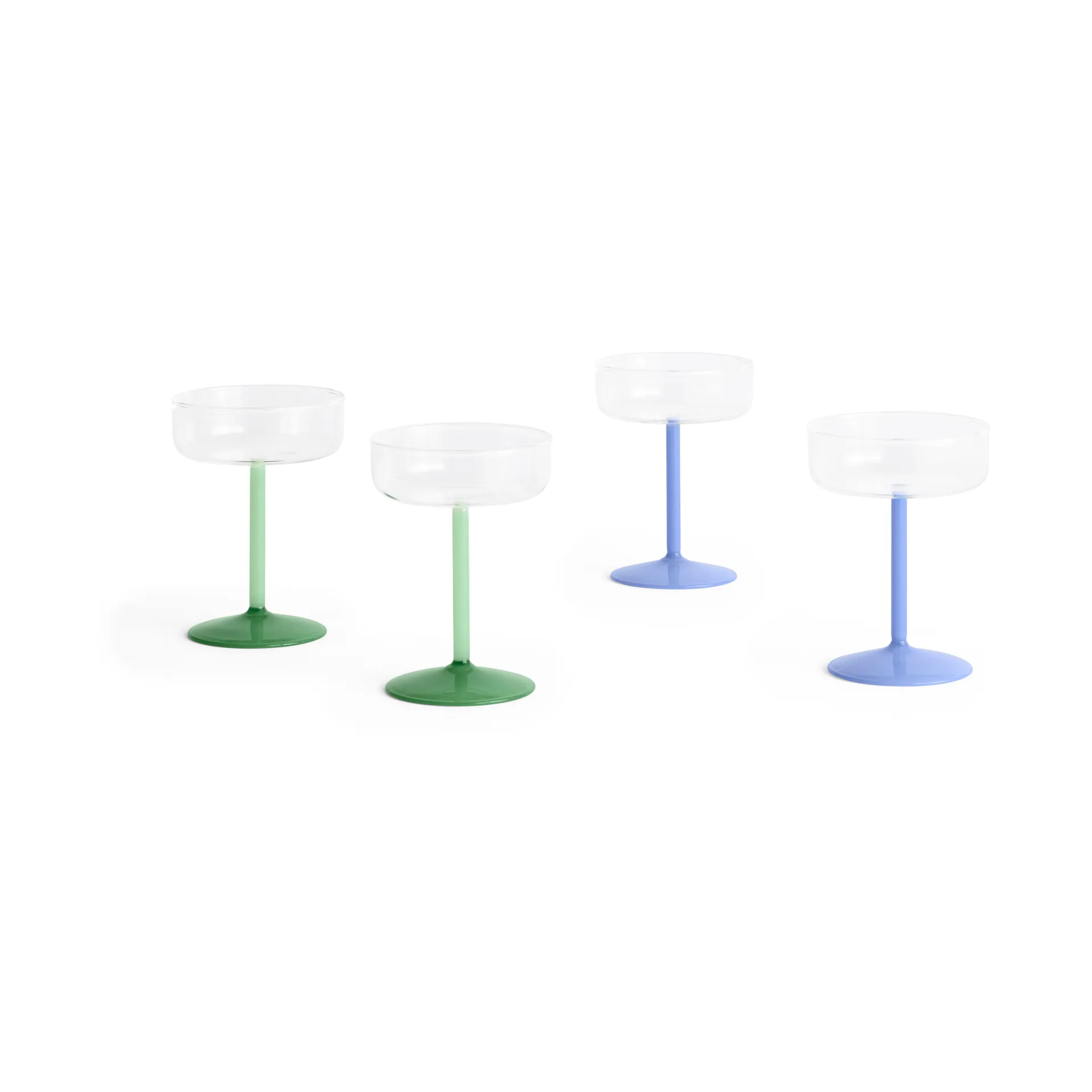 Tint szkło coupe 200 ml 2 szt, Clear-jade light green-jade dark green HAY