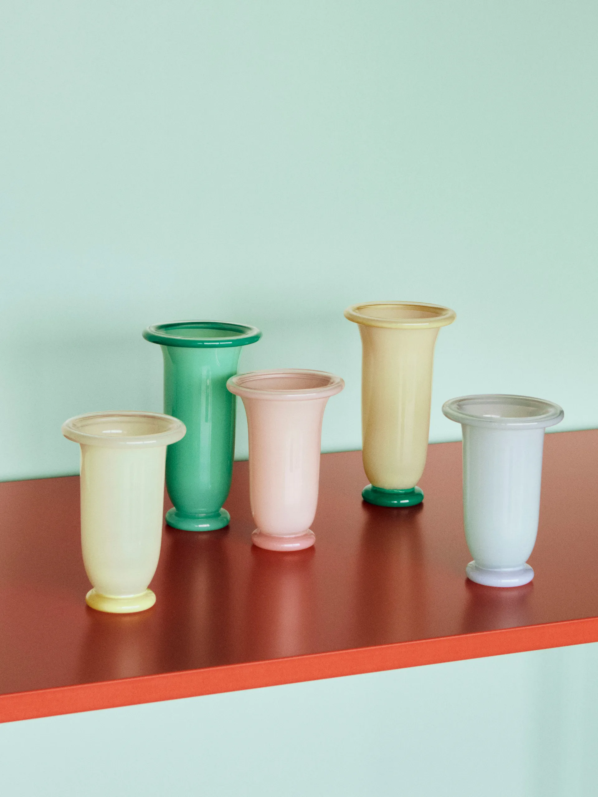 Wazon Empire, Large Sand-lemon rim-green base HAY