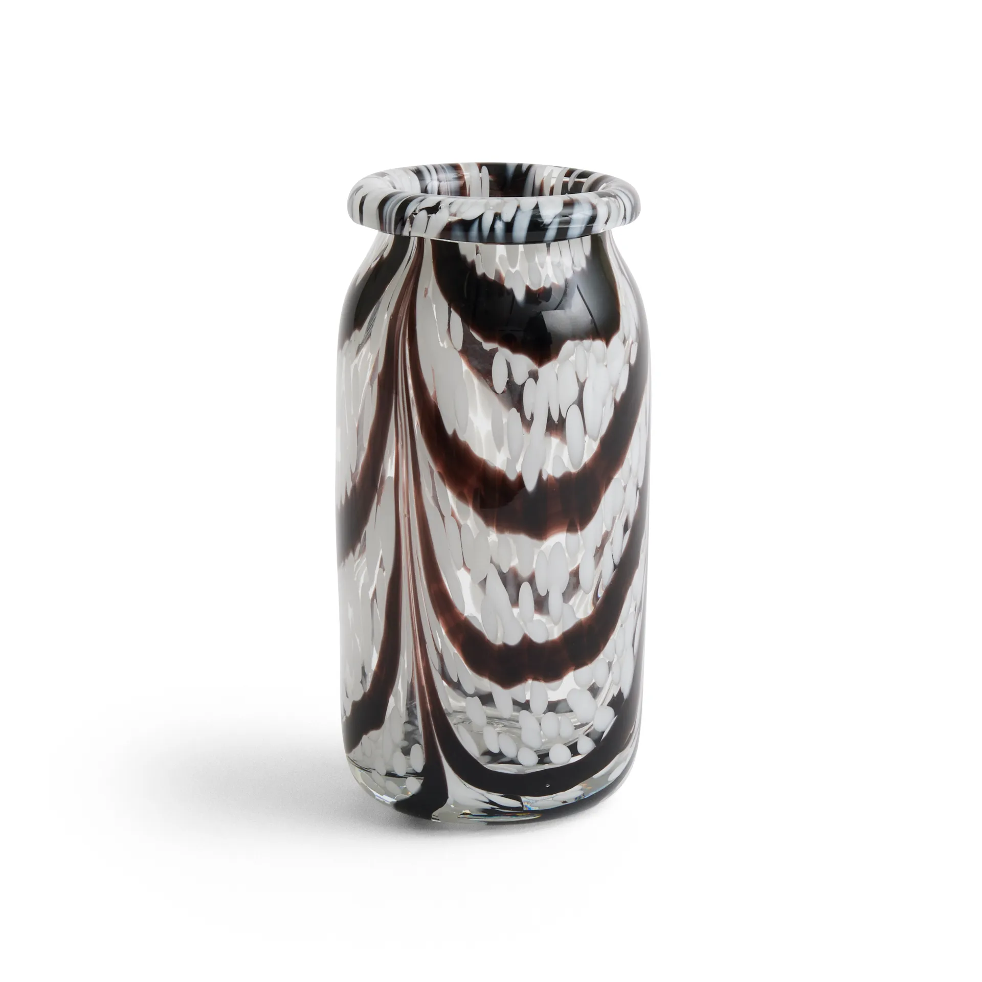 Wazon Splash Roll Neck XS 19 cm, Coffee and white HAY