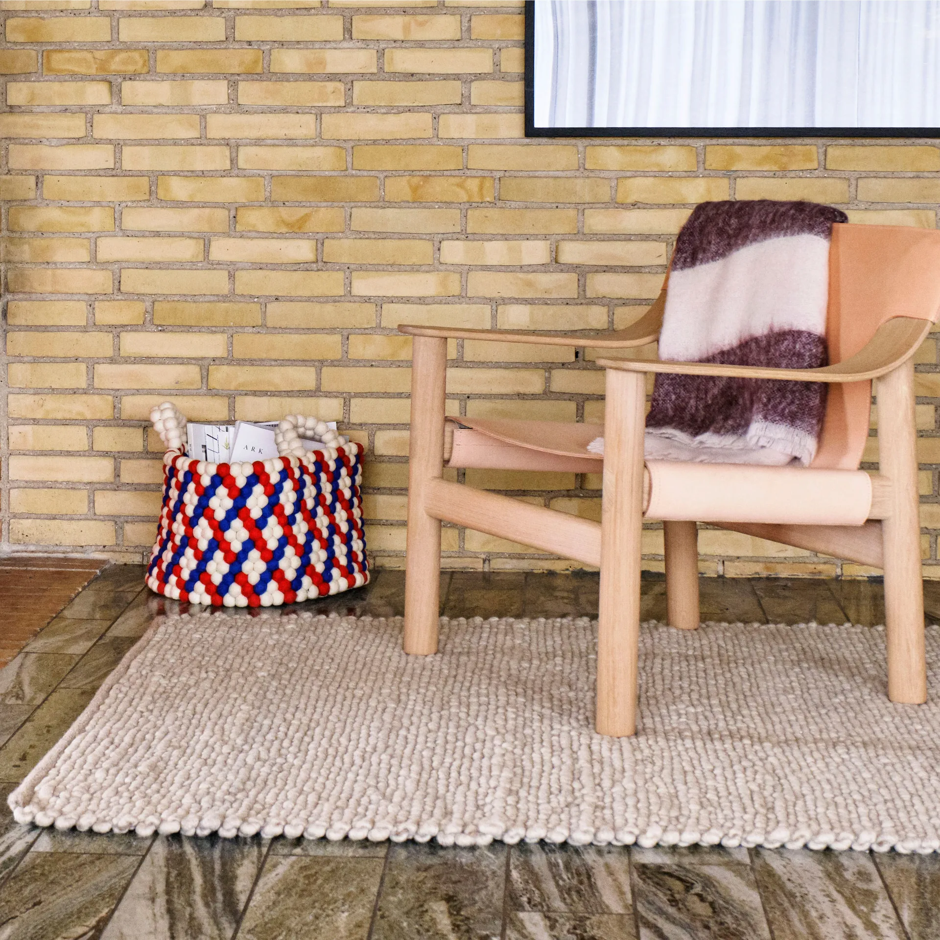 Wełniany dywan Peas Random 140x200 cm, Soft grey HAY