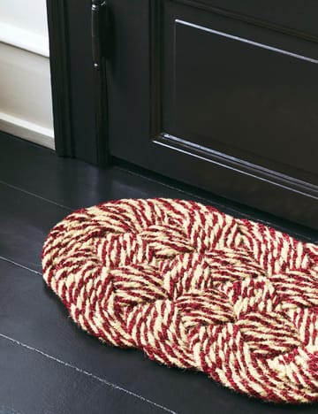 Wycieraczka Coco 40x80 cm - Swirl bordeaux-off white - HAY