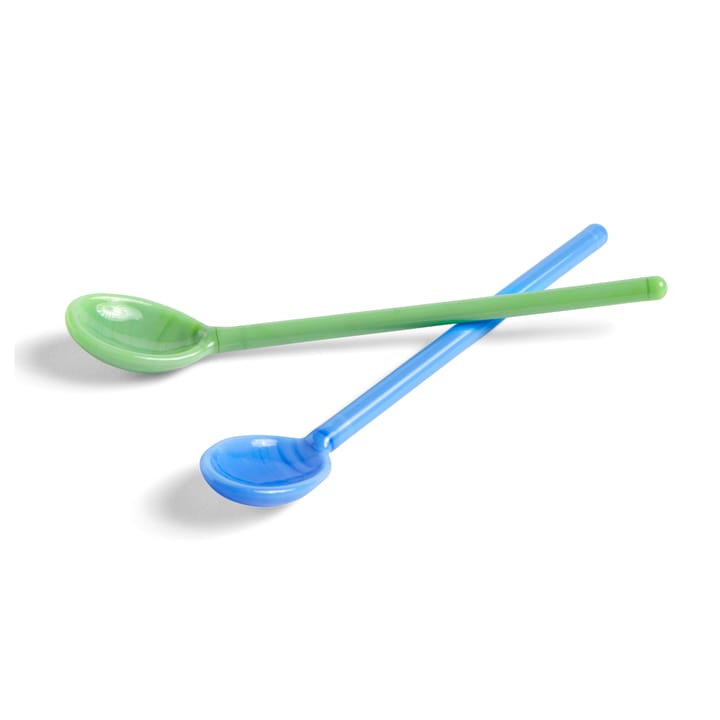 Łyżka szklana Mono 2-pak - Sky blue-green - HAY