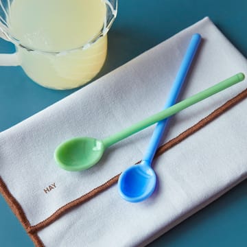 Łyżka szklana Mono 2-pak - Sky blue-green - HAY
