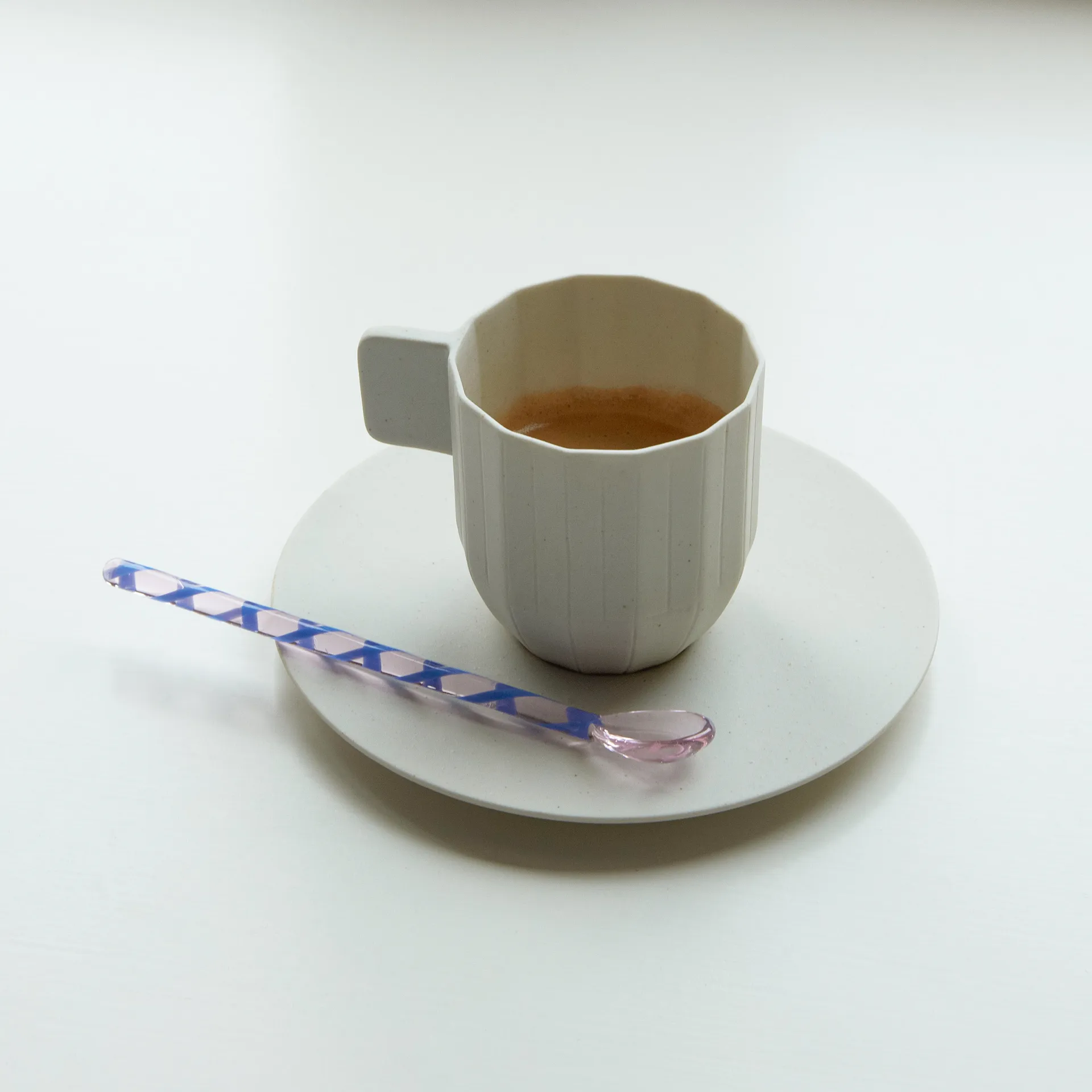 Łyżka szklana Spice 3-pak, Amber-light pink-white HAY