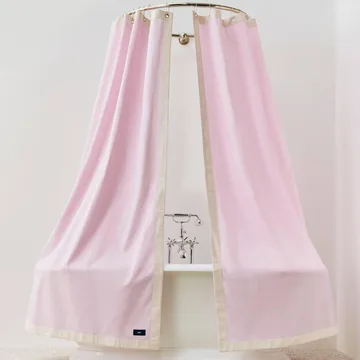 Zasłona prysznicowa Outline - Pink and cream - HAY