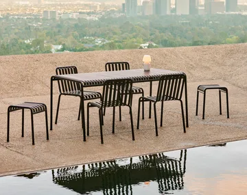 Zestaw jadalniany Palissade 4 krzesła 170x90 cm - Anthracite - HAY