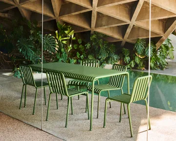 Zestaw jadalniany Palissade 4 krzesła 170x90 cm - Olive - HAY