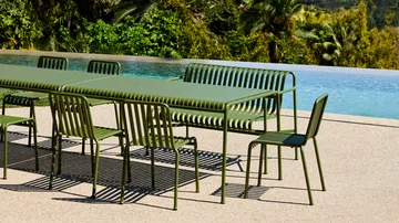 Zestaw jadalniany Palissade 4 krzesła 170x90 cm - Olive - HAY