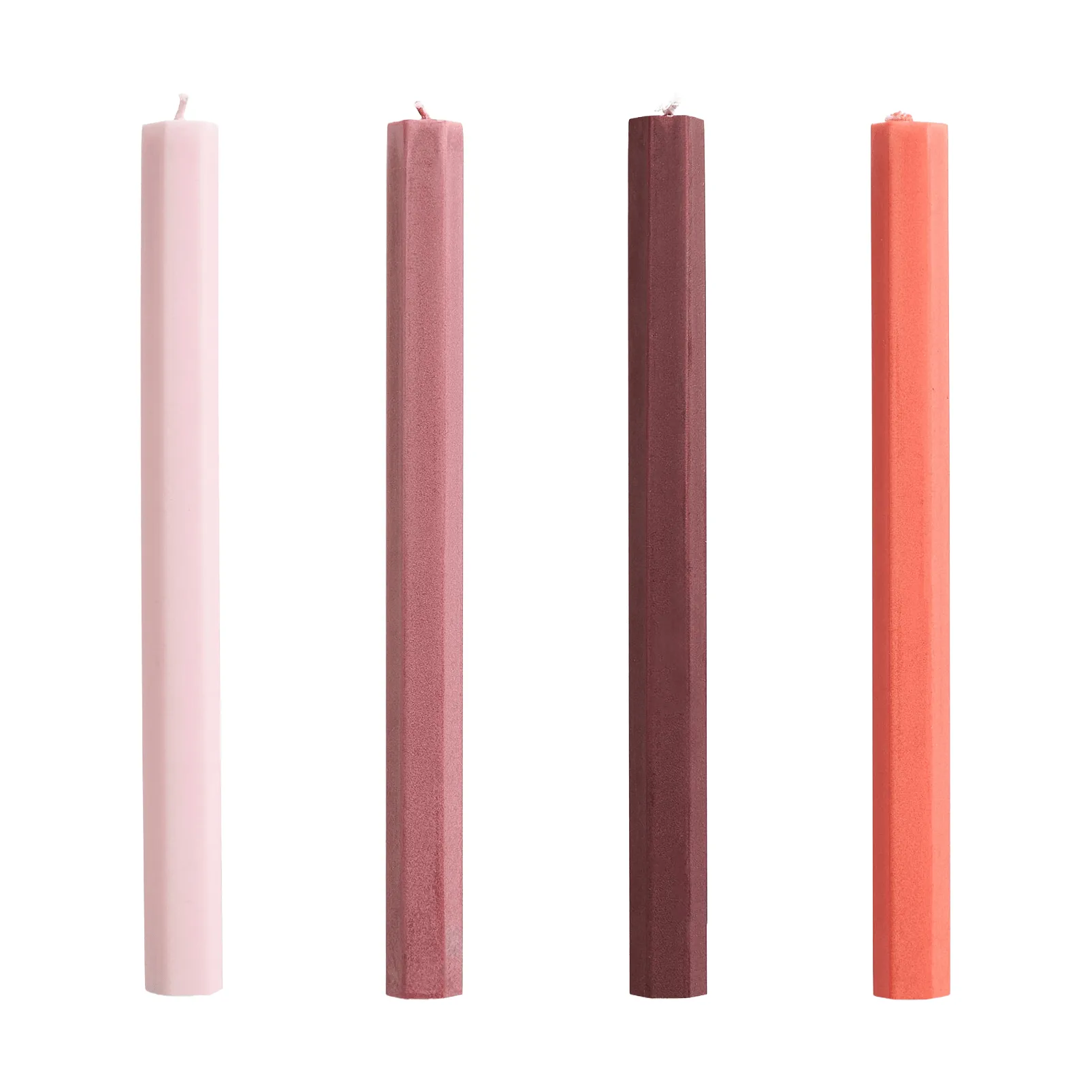 Zestaw świec Hexagon Candle mix 4‑szt., Berry HAY