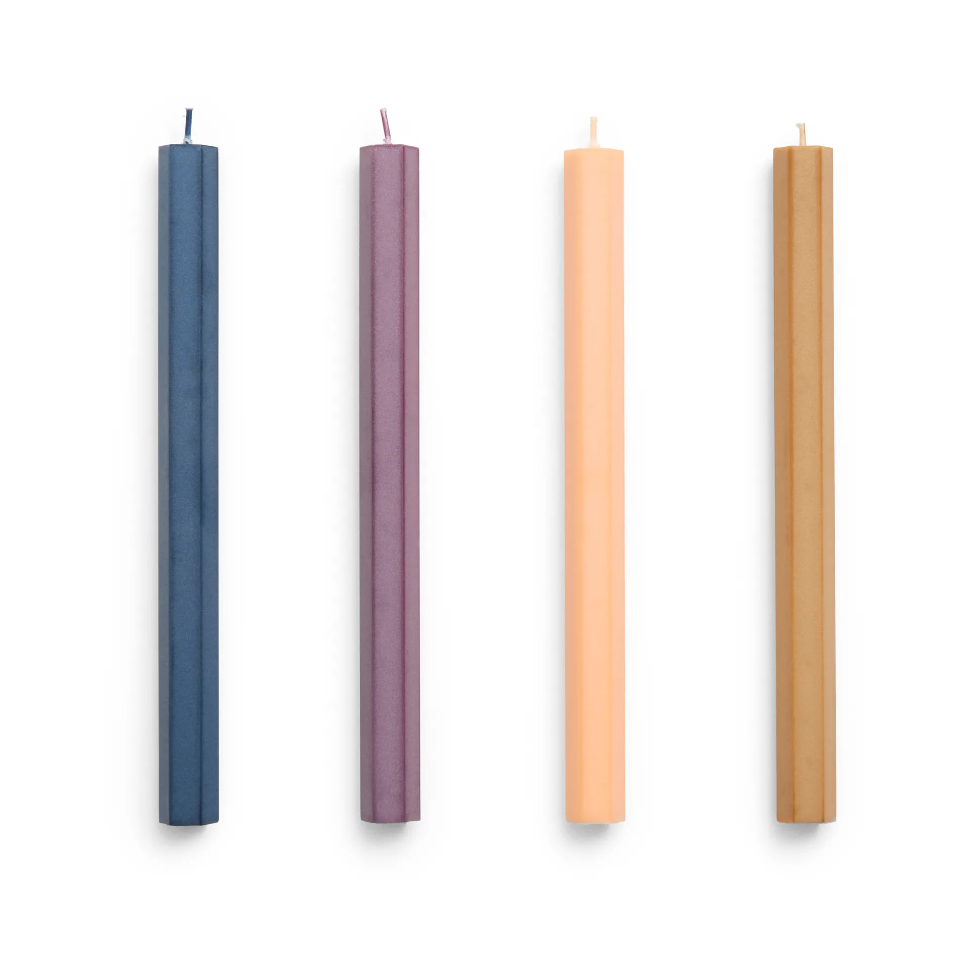 Zestaw świec Hexagon Candle mix 4‑szt., Dark HAY