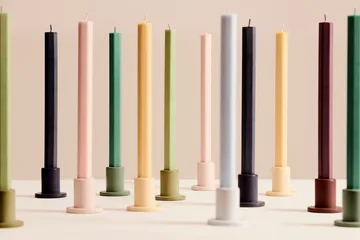 Zestaw świec Hexagon Candle mix 4‑szt. - Dark - HAY