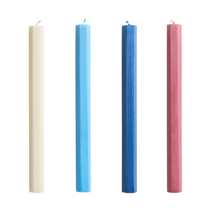 Zestaw świec Hexagon Candle mix 4‑szt. - Marine - HAY
