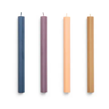 Zestaw świec Hexagon mix 4-pak - Dark - HAY