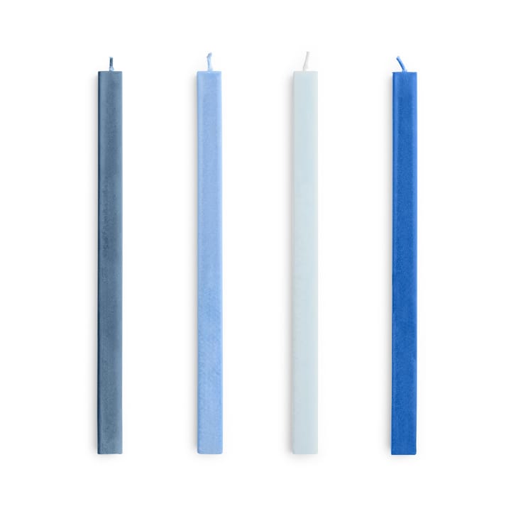 Zestaw świec Square Candle mix 4 sztuki - Blues - HAY