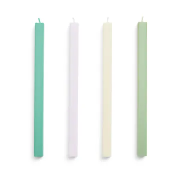 Zestaw świec Square Candle mix 4 sztuki - Pastel - HAY