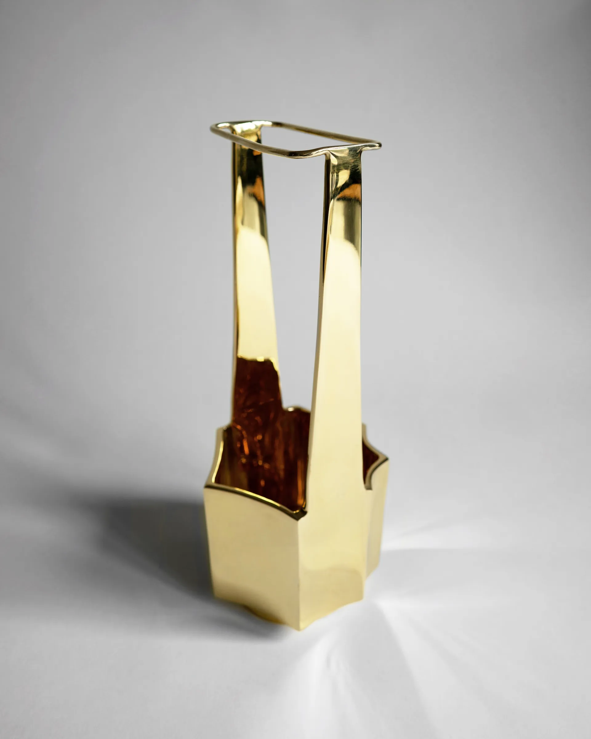 Wazon Ikebana 30 cm, Mosiądz Hein Studio