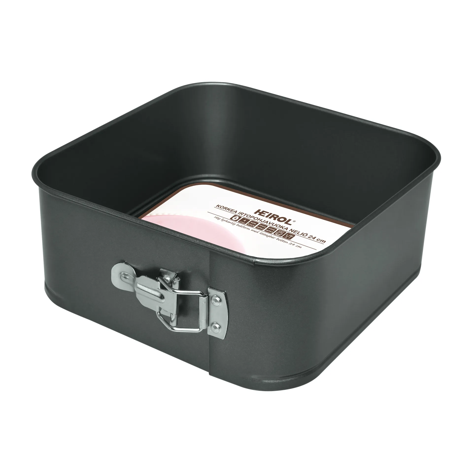 Kwadratowa tortownica Heirol bardzo wysoka, 24x24 cm Heirol