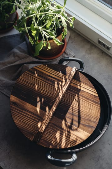 Żeliwny garnek z drewnianą pokrywką - Ø30 cm - Heirol