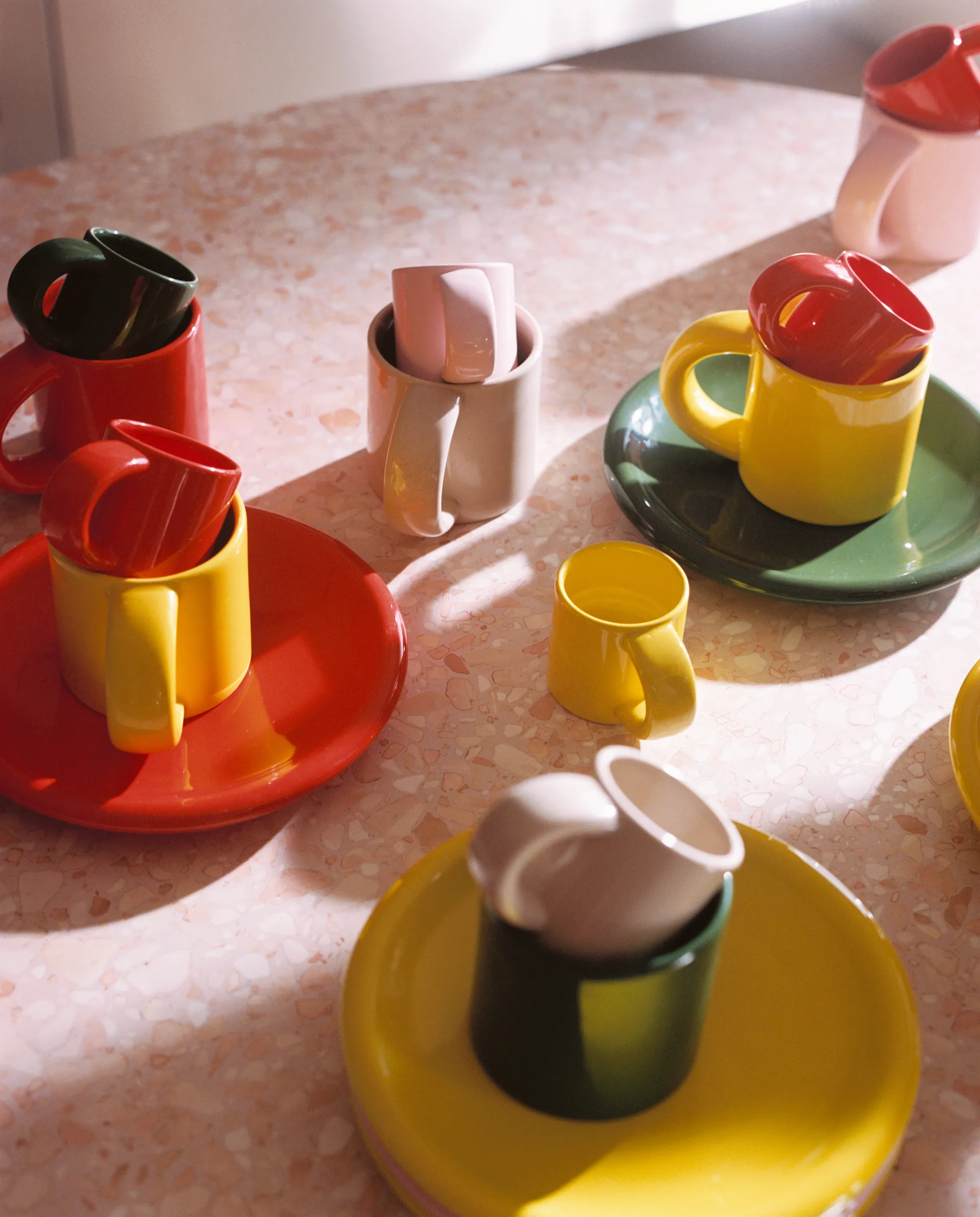 Bronto filiżanka do espresso 10 cl 4 szt., Yellow Hem