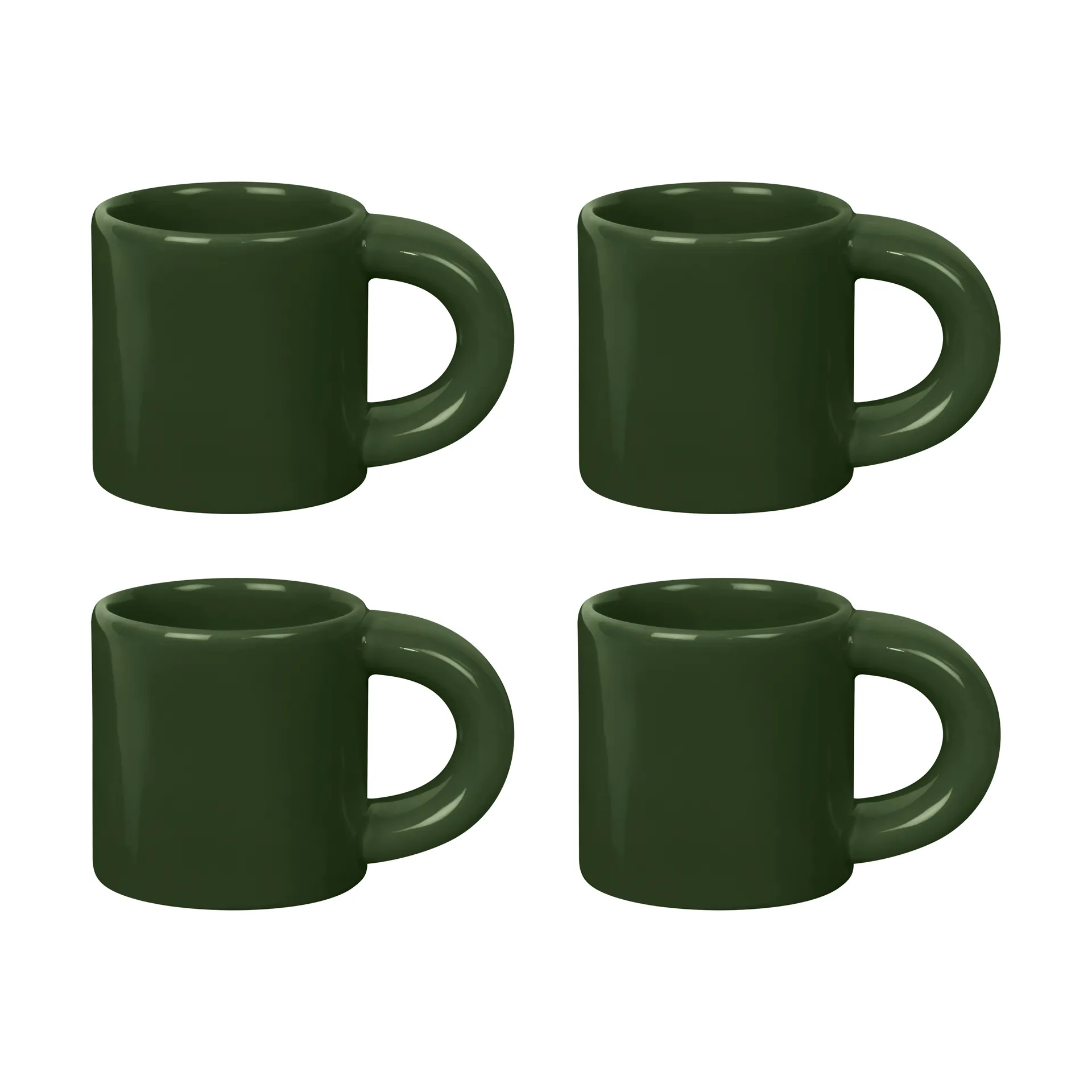 Bronto filiżanka do espresso 100 ml, 4‑pak, Green Hem