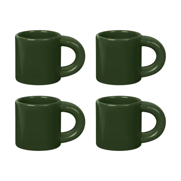 Bronto filiżanka do espresso 100 ml, 4‑pak - Green - Hem