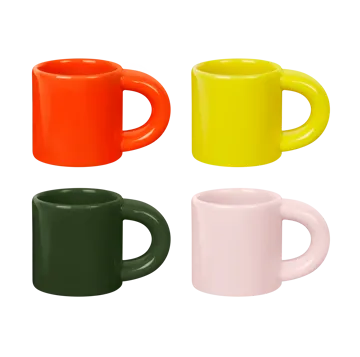 Bronto filiżanka do espresso 100 ml, 4‑pak - Multi - Hem