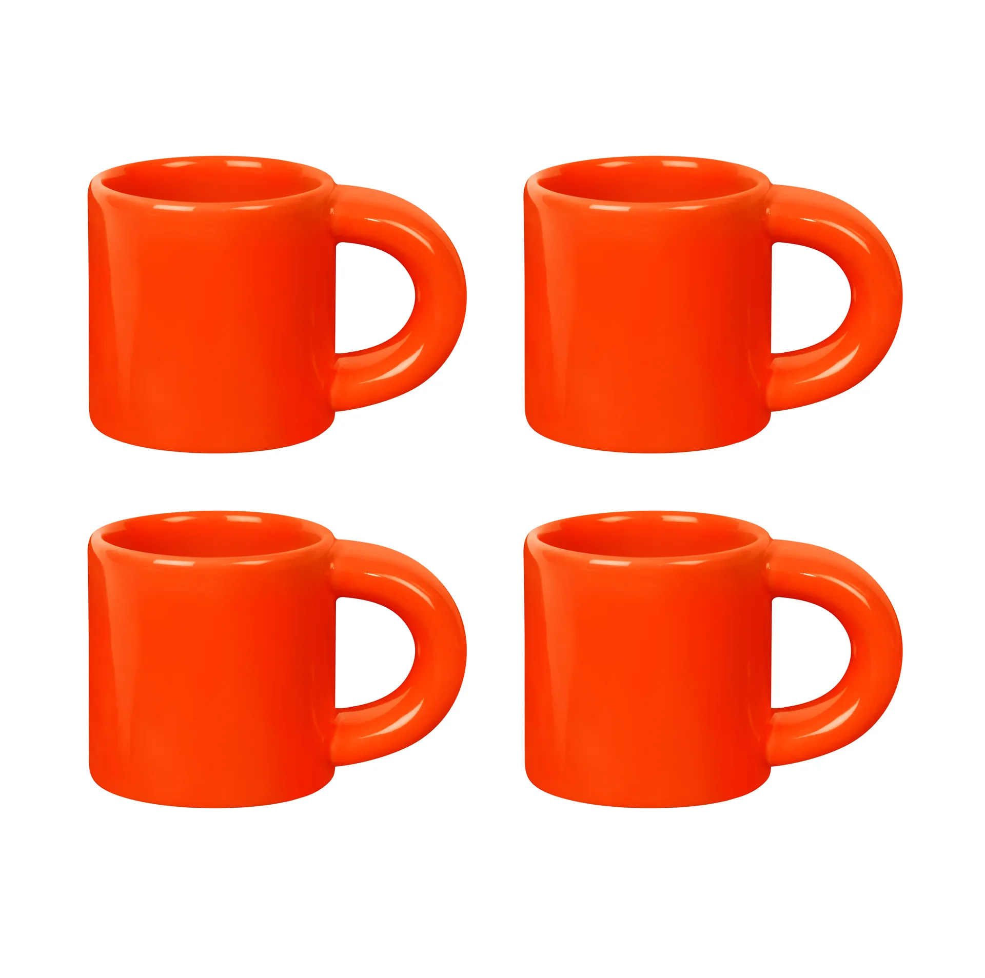 Bronto filiżanka do espresso 100 ml, 4‑pak, Orange Hem