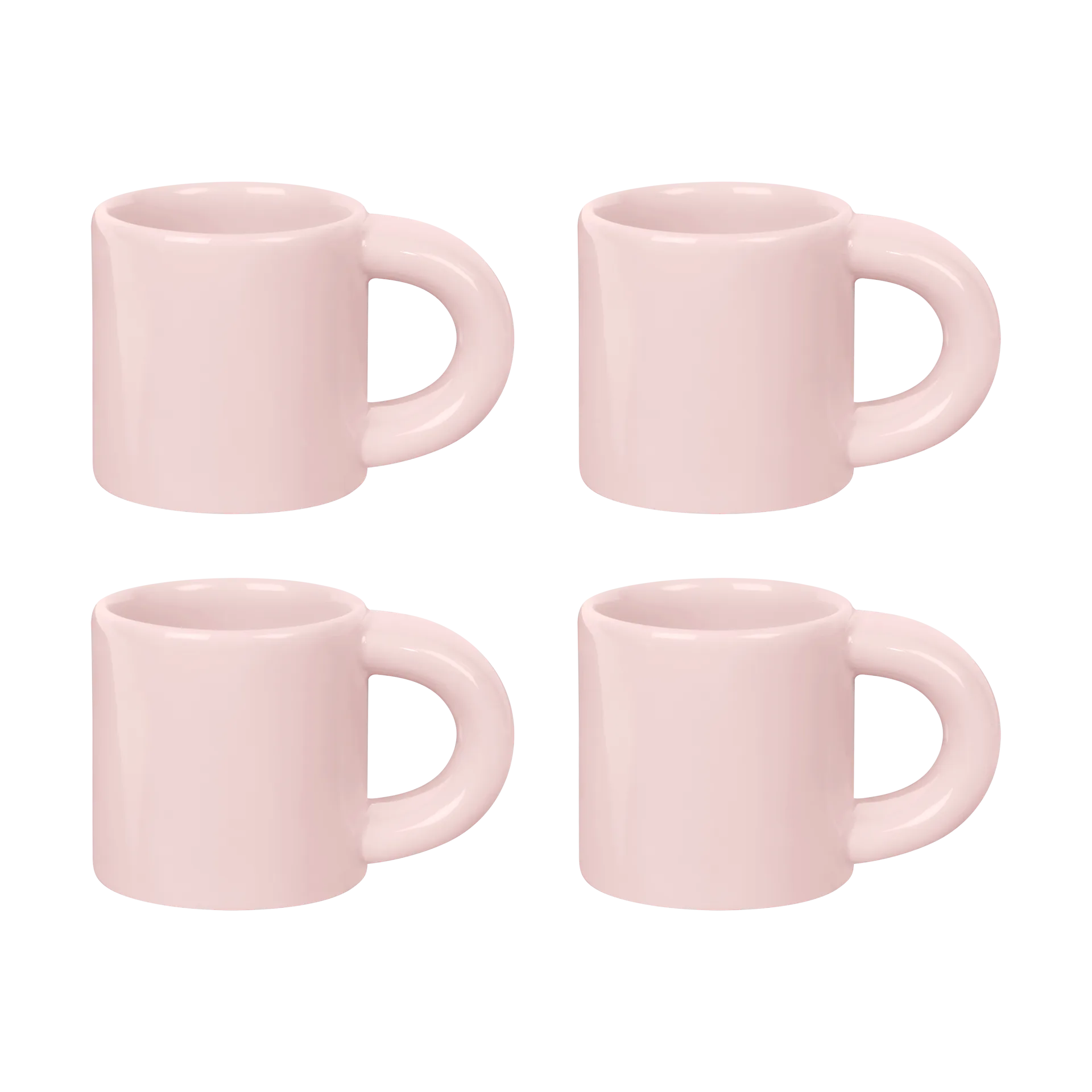 Bronto filiżanka do espresso 100 ml, 4‑pak, Pink Hem