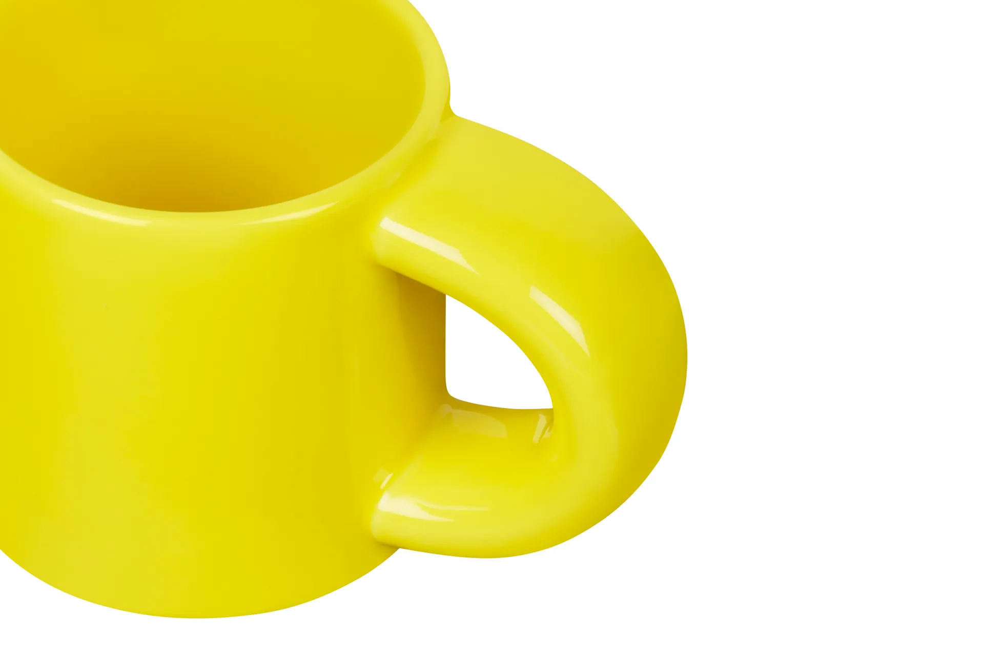 Bronto filiżanka do espresso 100 ml, 4‑pak, Yellow Hem