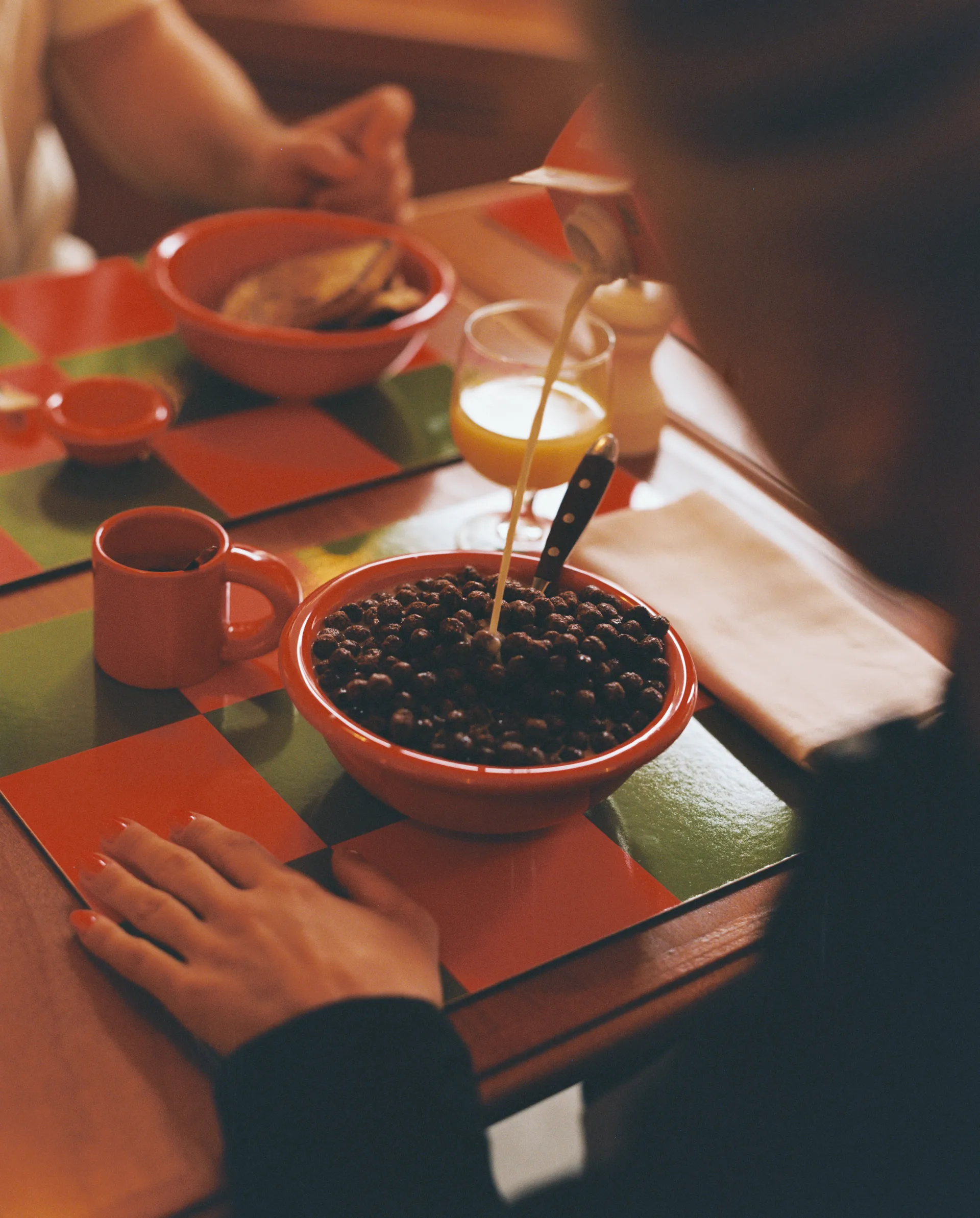 Check podkładka na stół 30x40 cm 2 szt., Honey-pink Hem