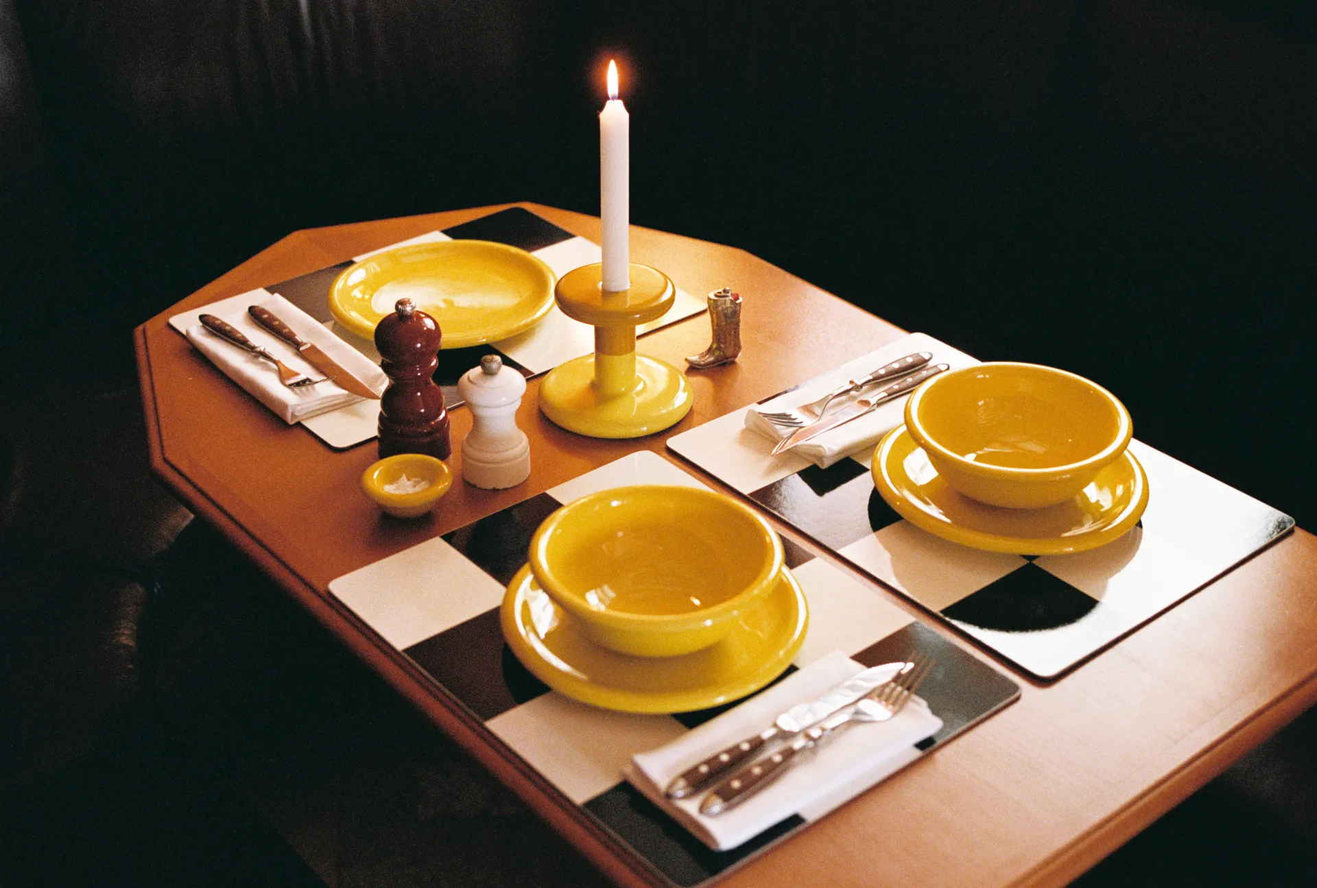 Check podkładka na stół 30x40 cm 2 szt., Honey-pink Hem