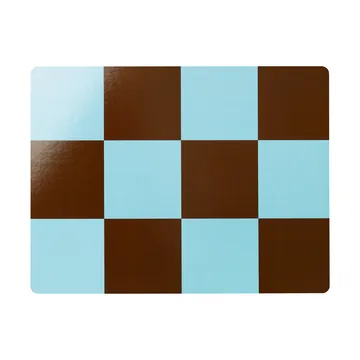 Check podkładka na stół 30x40 cm 2 szt. - Light blue-chocolate - Hem