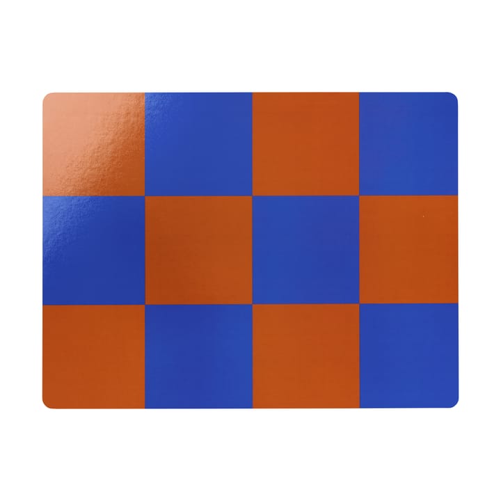 Check podkładka na stół 30x40 cm 2 szt. - Terracotta-cobalt - Hem