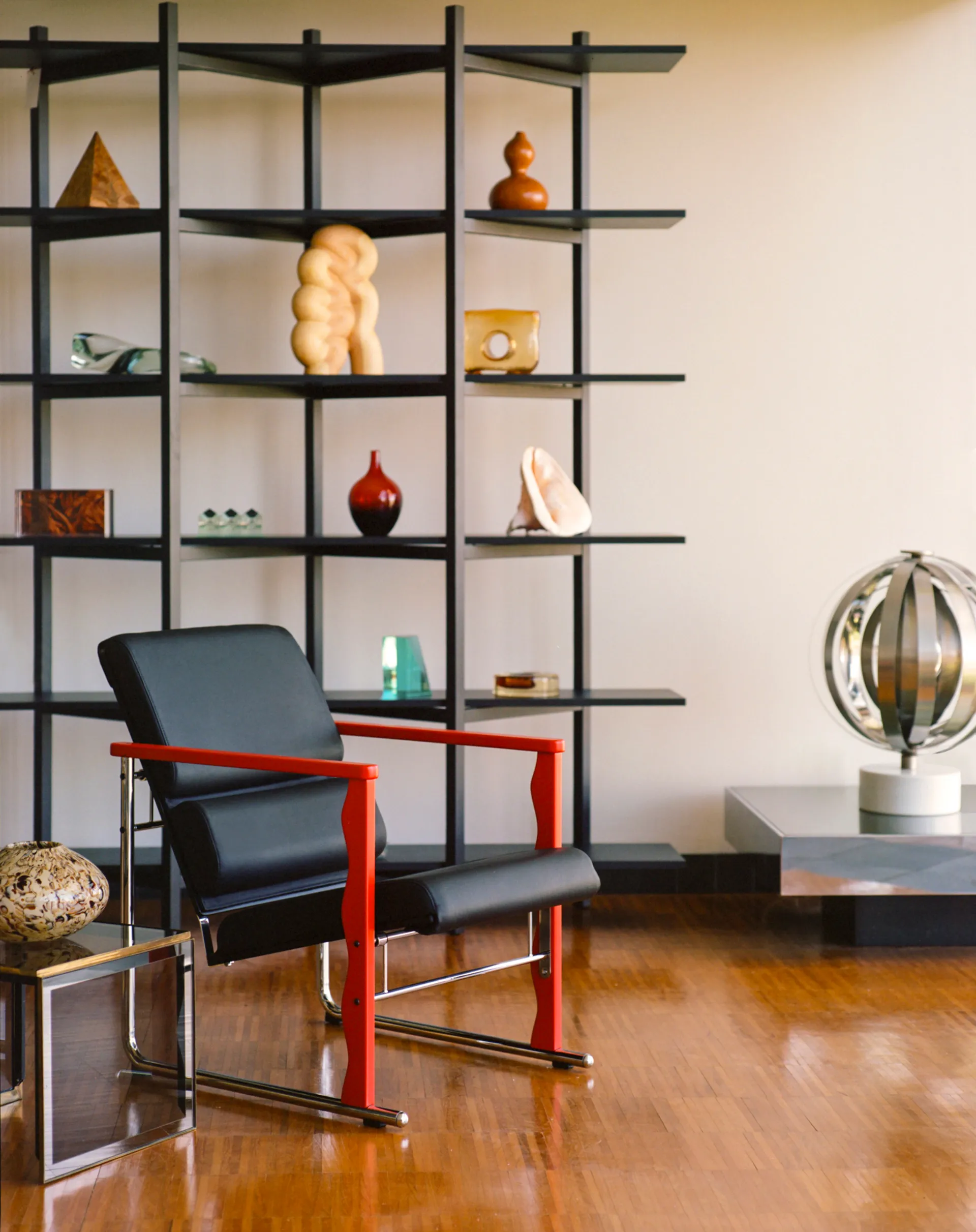 Experiment 501 lounge fotel, Green-black leather Hem