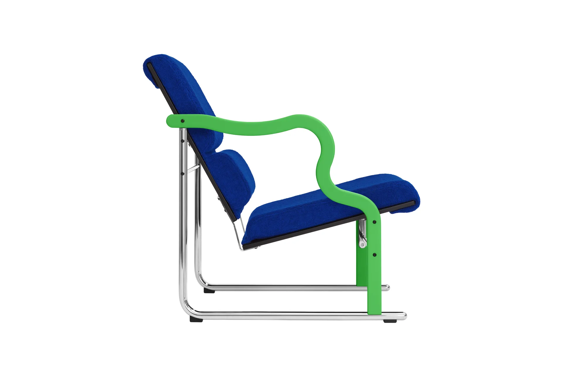 Experiment 501 lounge fotel, Green-ultramarine Hem