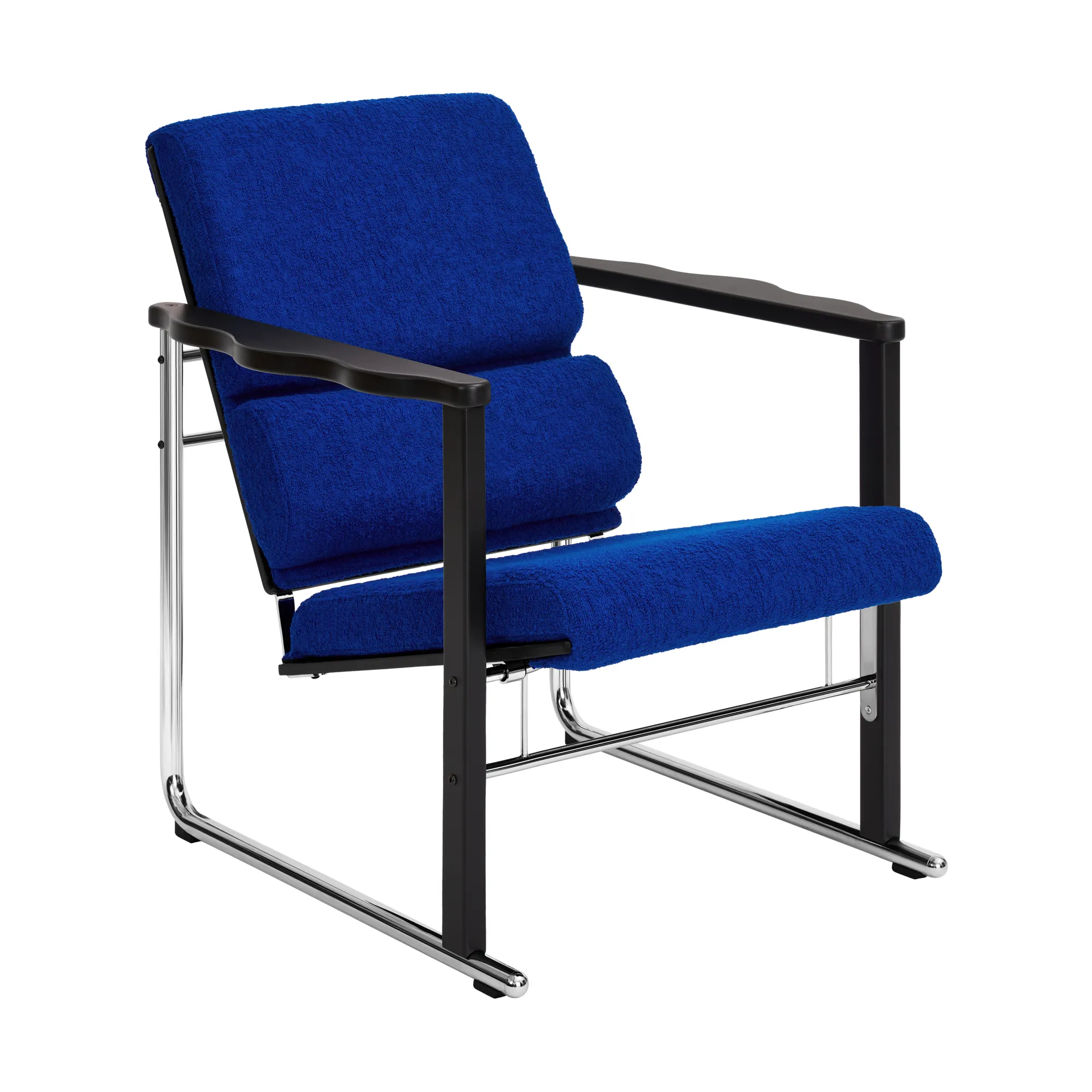 Experiment 502 lounge fotel, Black-ultramarine Hem