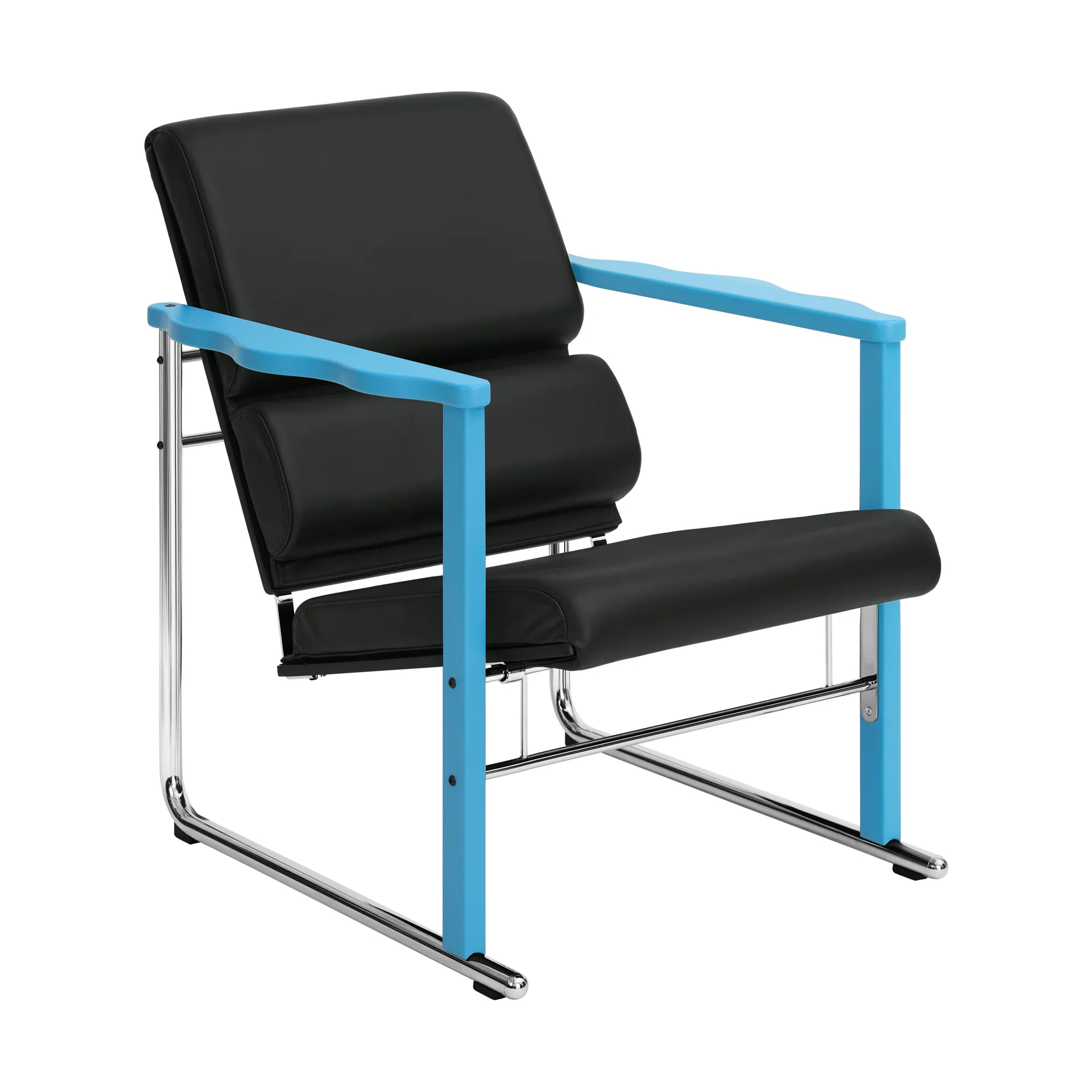 Experiment 502 lounge fotel, Blue-black leather Hem