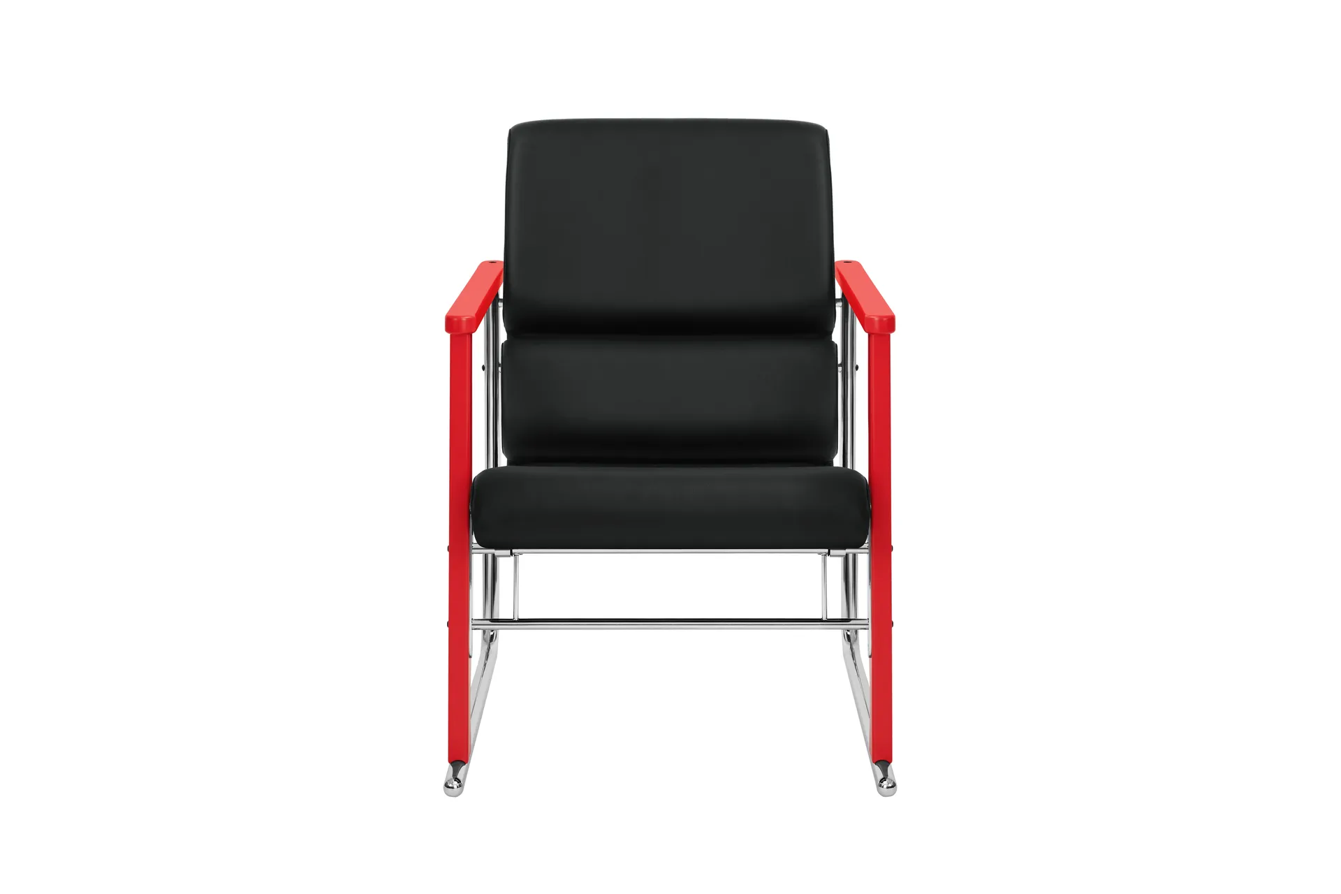 Experiment 503 lounge fotel, Red-black leather Hem