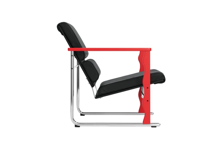 Experiment 503 lounge fotel, Red-black leather Hem