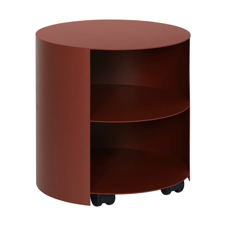 Hide stolik boczny Ø38x41 cm - Red brown textured - Hem