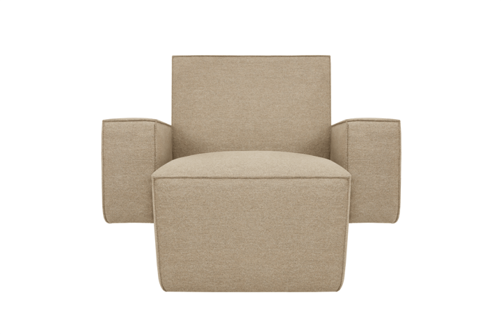 Hunk lounge fotel z podłokietnikami, Beige Hem