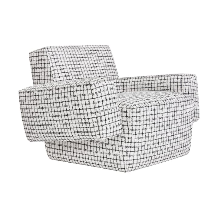 Hunk lounge fotel z podłokietnikami - Checkered black/white - Hem