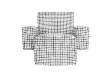Hunk lounge fotel z podłokietnikami - Checkered black/white - Hem