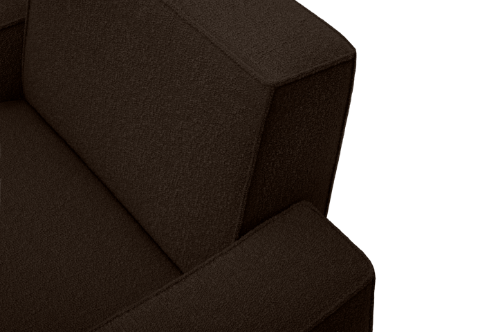 Hunk lounge fotel z podłokietnikami, Chocolate Hem
